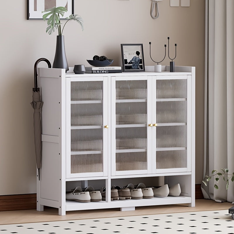 Entryway Shoe Organizer, All-In-One Storage Unit with Ample Space, Dust-Resistant And Airy Nan Bamboo Storage Solution, Minimalist Hallway Organizer, Footwear Rack