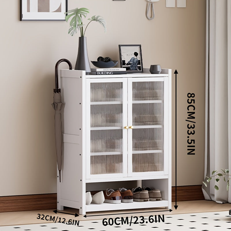 Entryway Shoe Organizer, All-In-One Storage Unit with Ample Space, Dust-Resistant And Airy Nan Bamboo Storage Solution, Minimalist Hallway Organizer, Footwear Rack