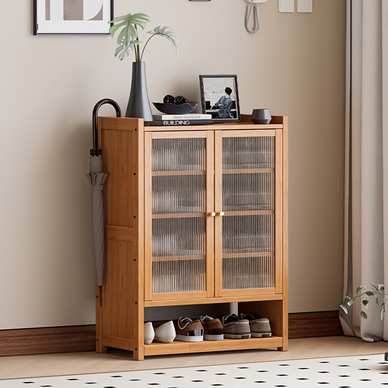 Entryway Shoe Organizer, All-In-One Storage Unit with Ample Space, Dust-Resistant And Airy Nan Bamboo Storage Solution, Minimalist Hallway Organizer, Footwear Rack