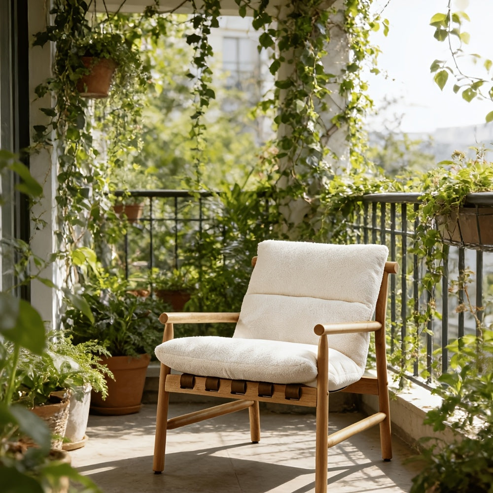 One Modern Accent Chair with Upholstery, Featuring Easy Assembly. This Solid Wood Lounge Chair Comes with a Removable Cushion And Is Designed for Low Back Support, Perfect for Reading in The Living Room, Bedroom, Or Balcony